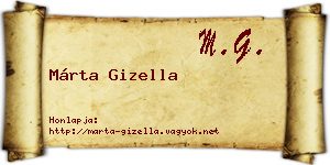 Márta Gizella névjegykártya