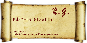 Márta Gizella névjegykártya