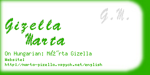 gizella marta business card